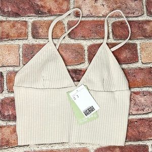 H&M ribbed crop tank top size small NWT